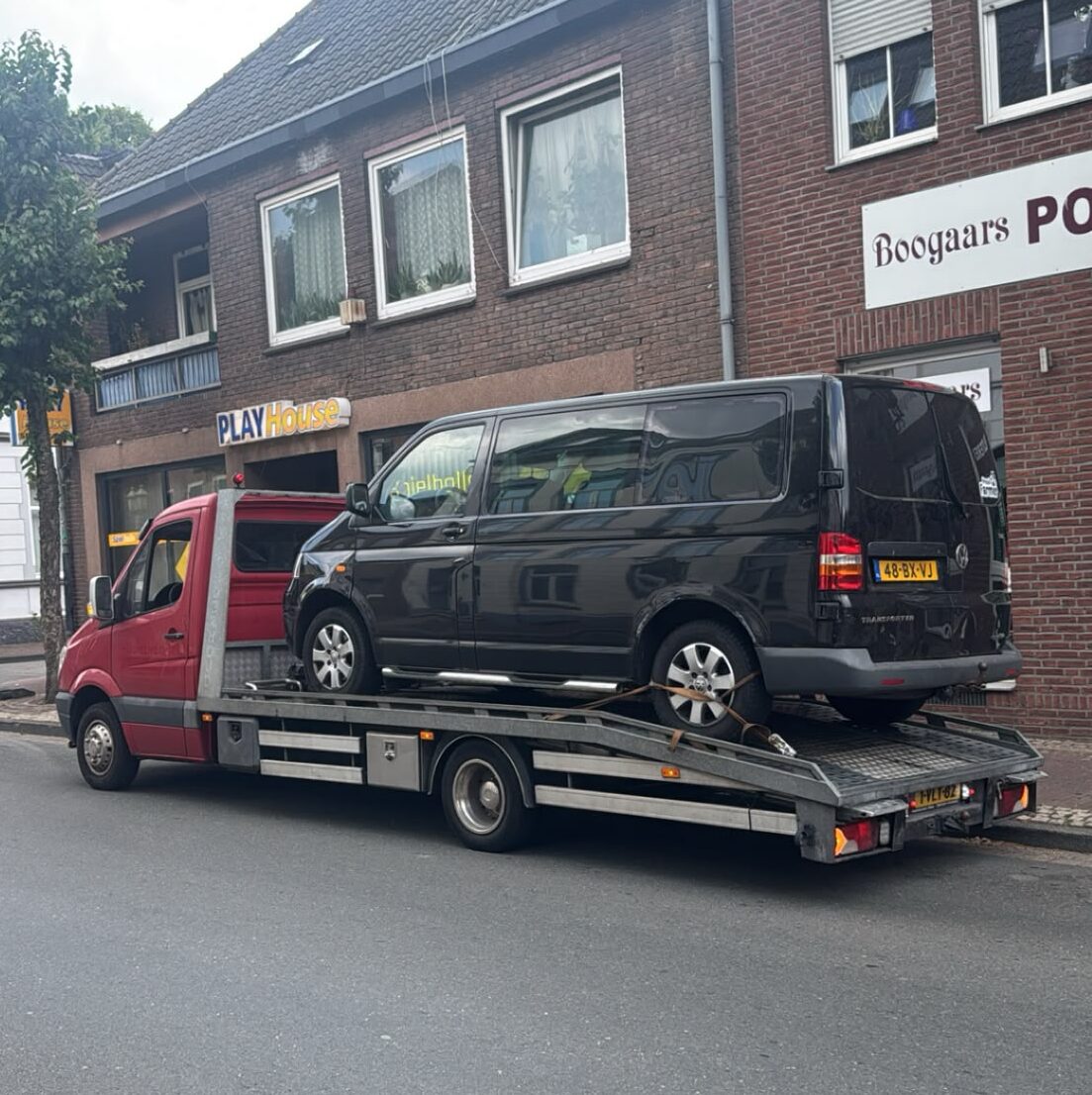Oprijwagen in actie
